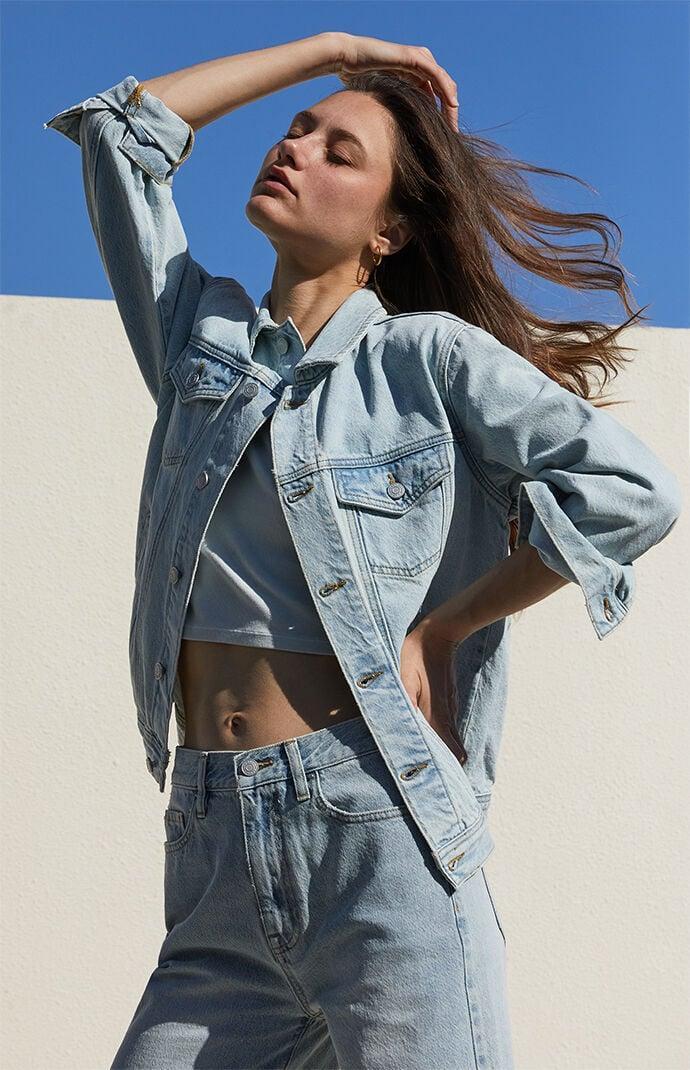 Women's Denim Trucker Jacket Product Image