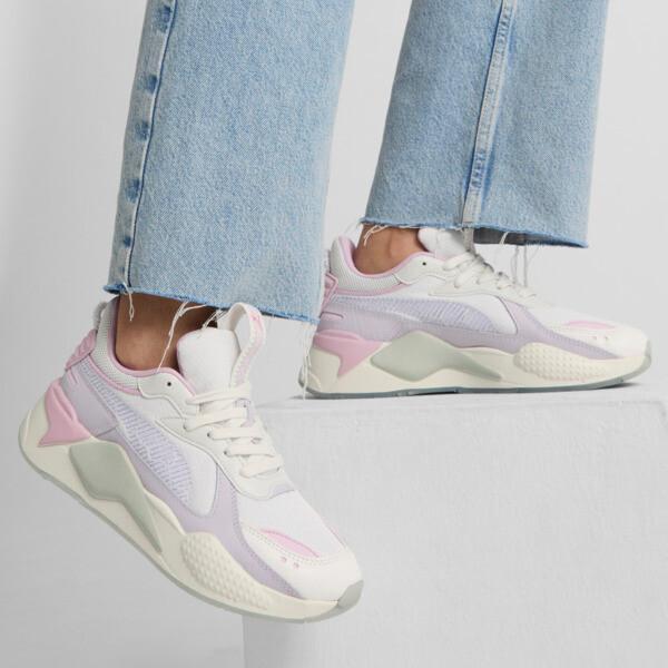 PUMA RS-X LNDSCP Altiplano Women's Sneakers in Warm White/Spring Lavender/Sedate Grey Product Image