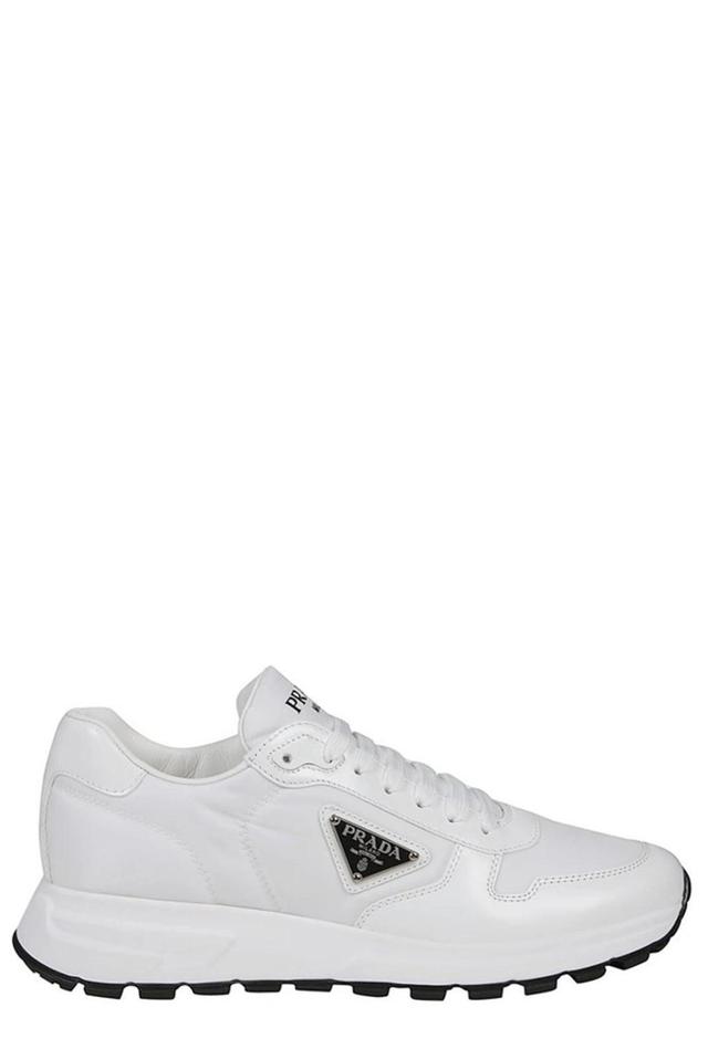 PRADA Triangle Logo Lace In White Product Image