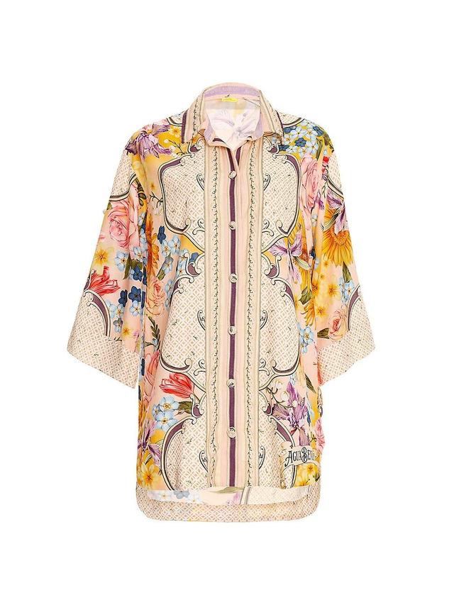 Chrissy Dreamin Oversized Button-Front Shirt Product Image