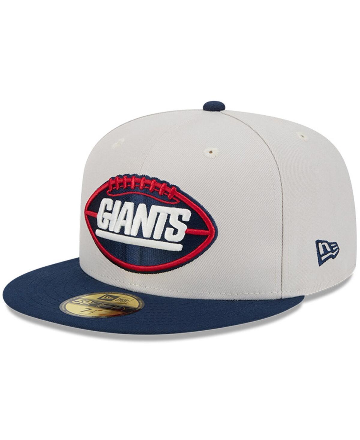 New Era Mens Stone New York Giants 2024 Sideline Historic 59FIFTY Fitted Hat - Stone, Navy Product Image