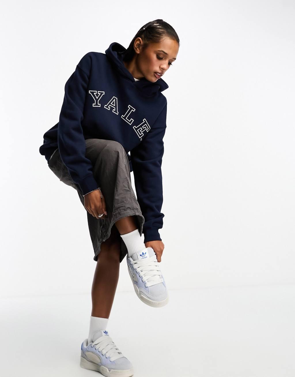 Cotton On collegiate hoodie in navy  Product Image