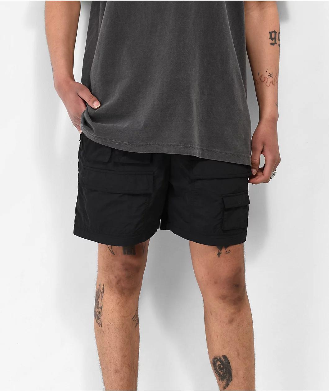 Ninth Hall Sike Black Cargo Shorts Product Image