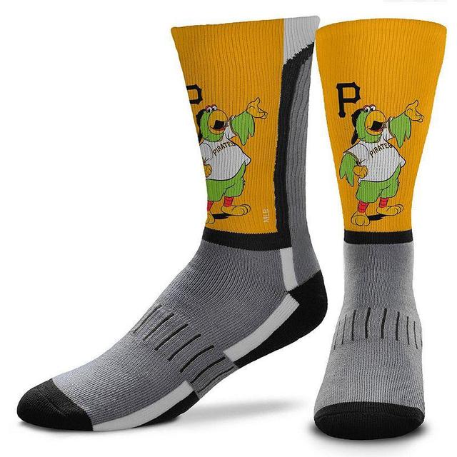 Mens For Bare Feet Pittsburgh Pirates Mascot Snoop V-Curve Crew Socks Product Image