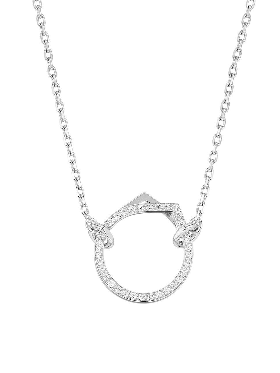 Womens Antifer 18K White Gold & 0.2 TCW Diamond Pendant Necklace Product Image