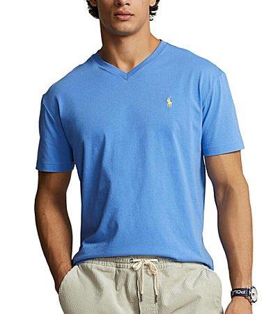 Men's Classic-fit Jersey V-neck T-shirt In Garden Pink Product Image