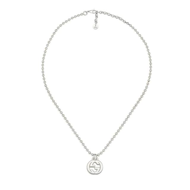 Interlocking G Necklace In Silver In Silver-tone Product Image