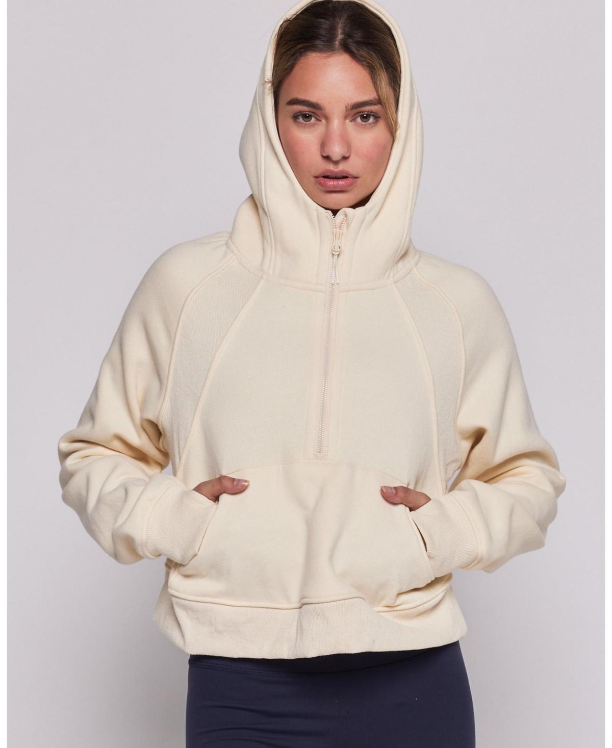 Effortless Fleece Half Zip Hoodie For Women Product Image