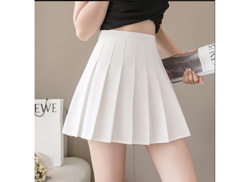 High-Waist Mini Pleated Skirt Product Image