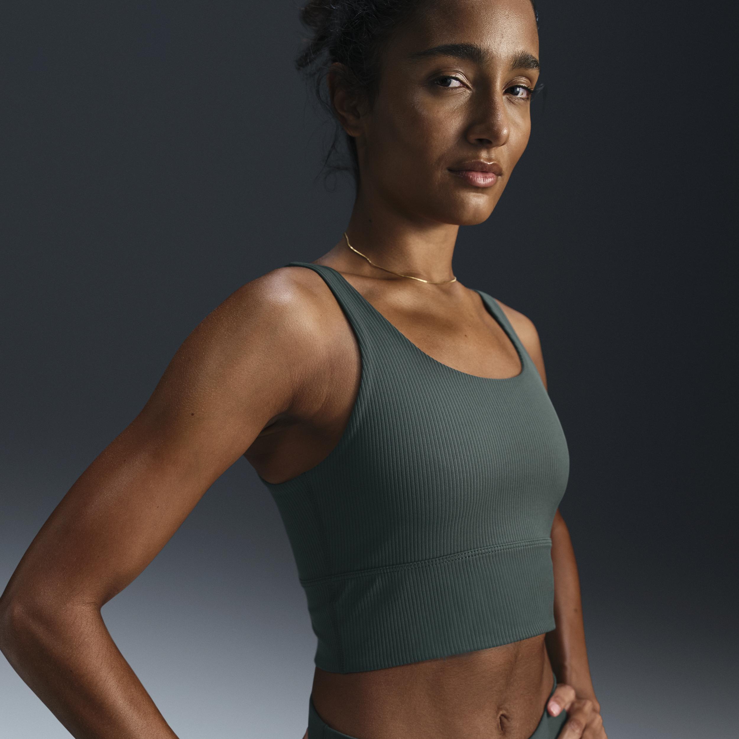 Nike Women's Zenvy Rib Light-Support Padded Longline Sports Bra Product Image