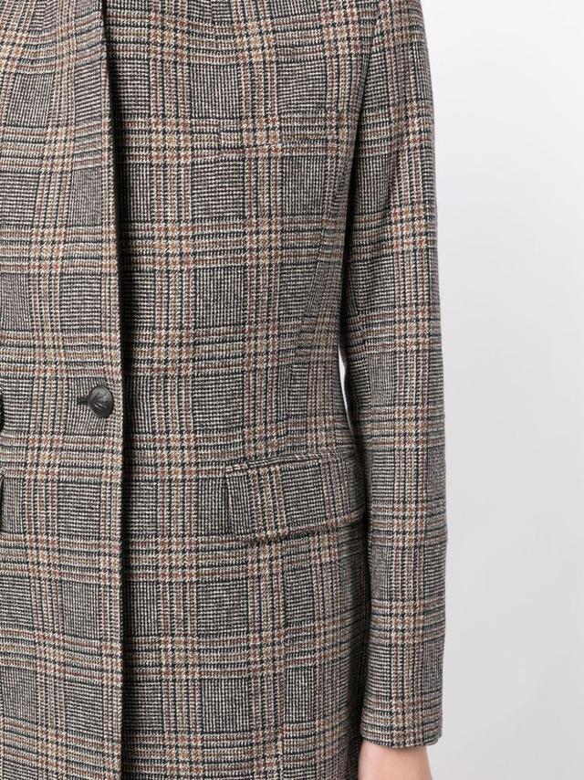 RAG & BONE Plaid-check Pattern Single-breasted Blazer In Brown Product Image