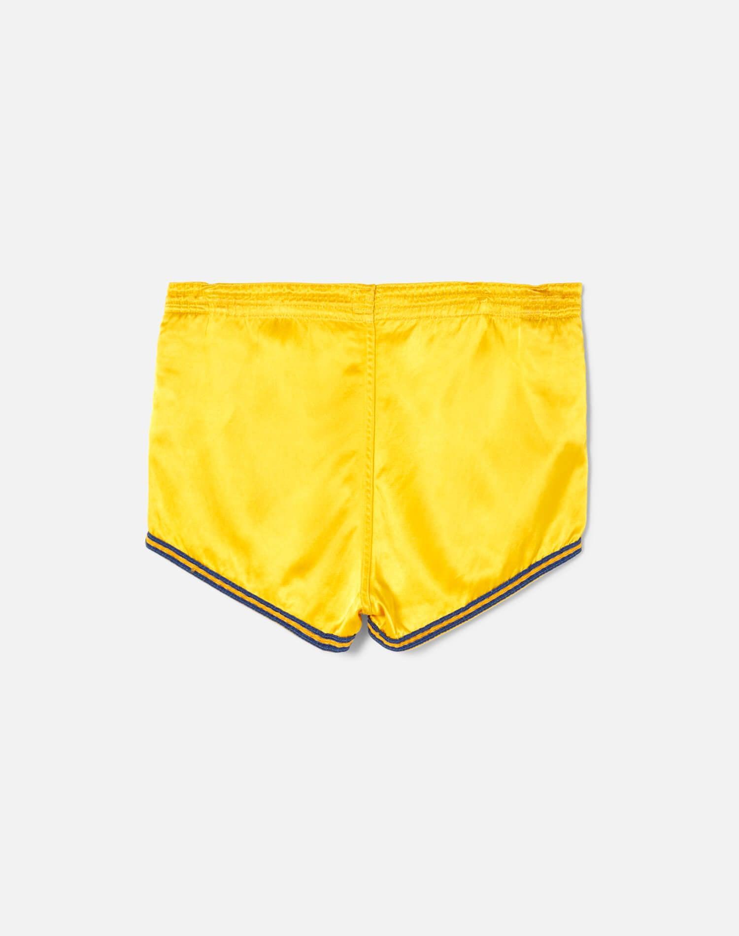 60s Yellow Satin Shorts Female Product Image