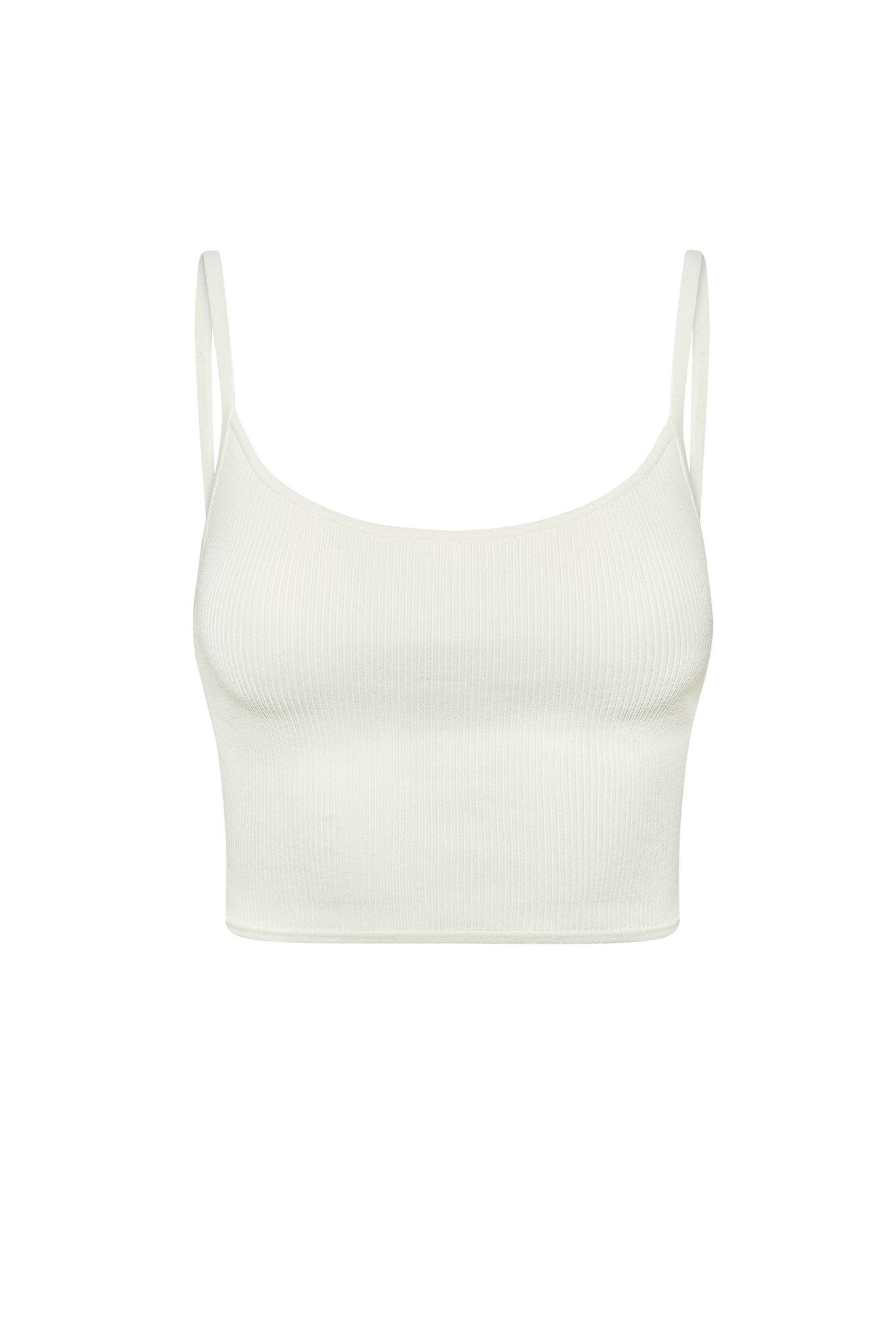 Beverly Hills Knitwear Top - White Rib Product Image