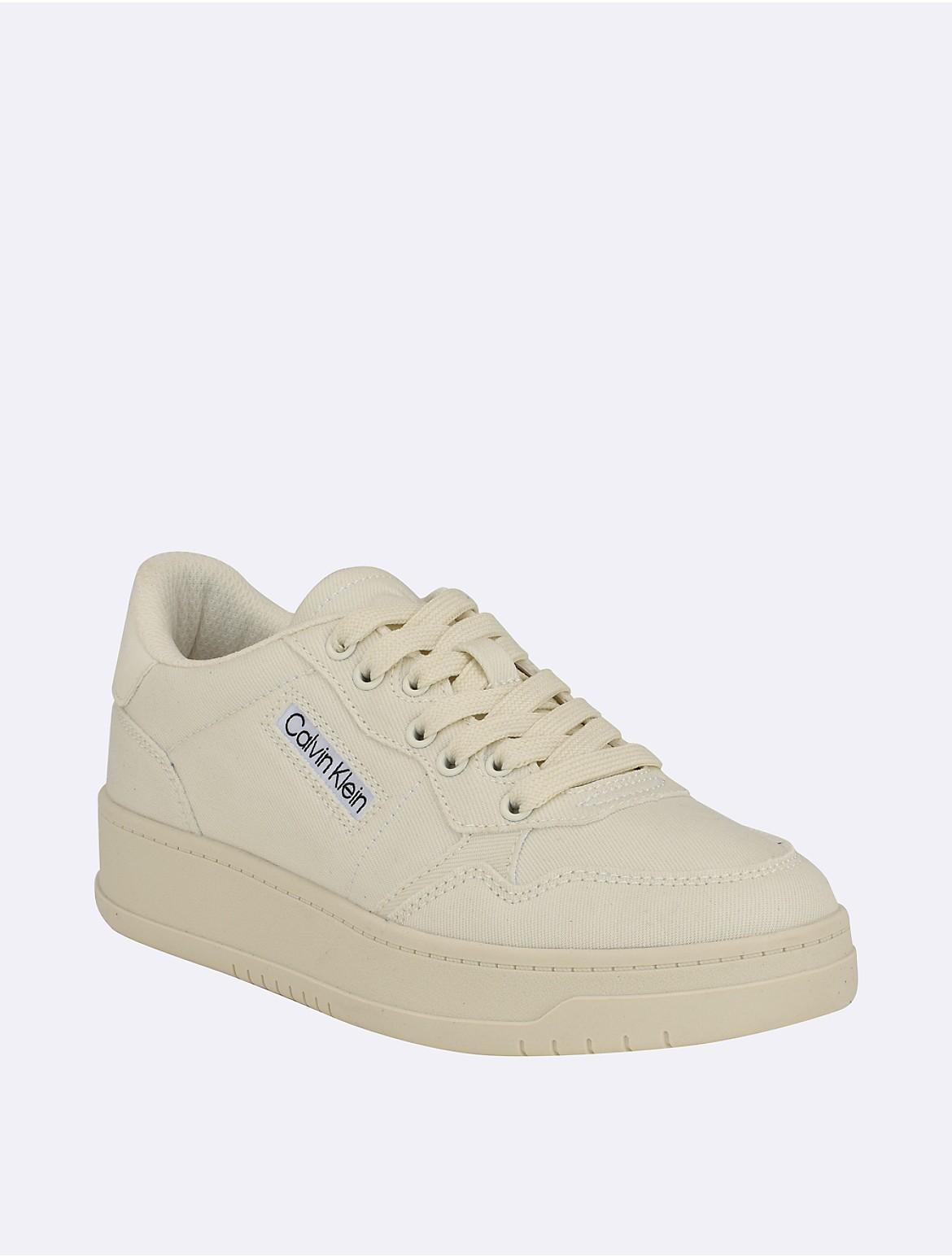 Calvin Klein Womens Rhean Round Toe Lace-Up Casual Sneakers Product Image