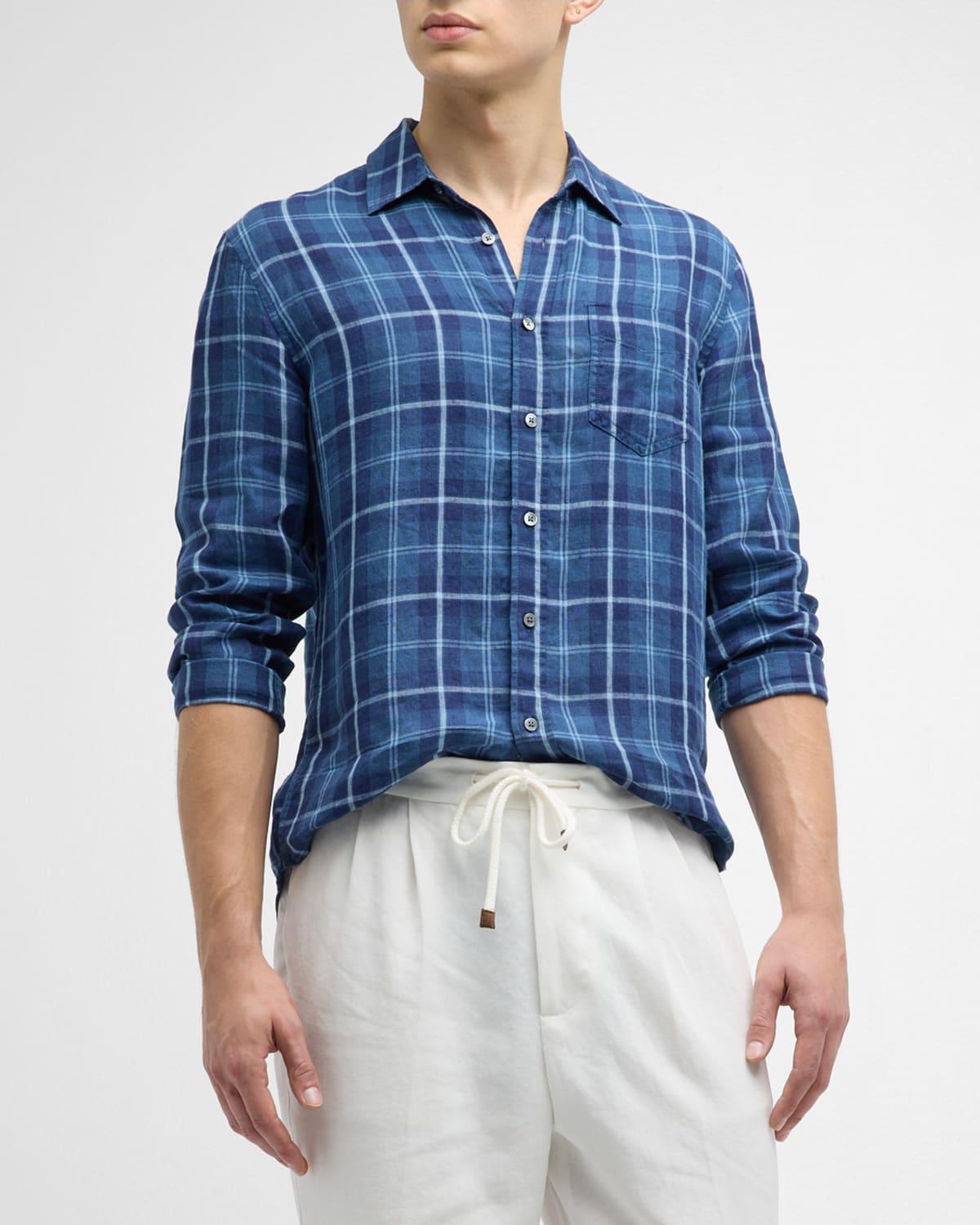 Mens Havana Plaid Button-Down Shirt Product Image