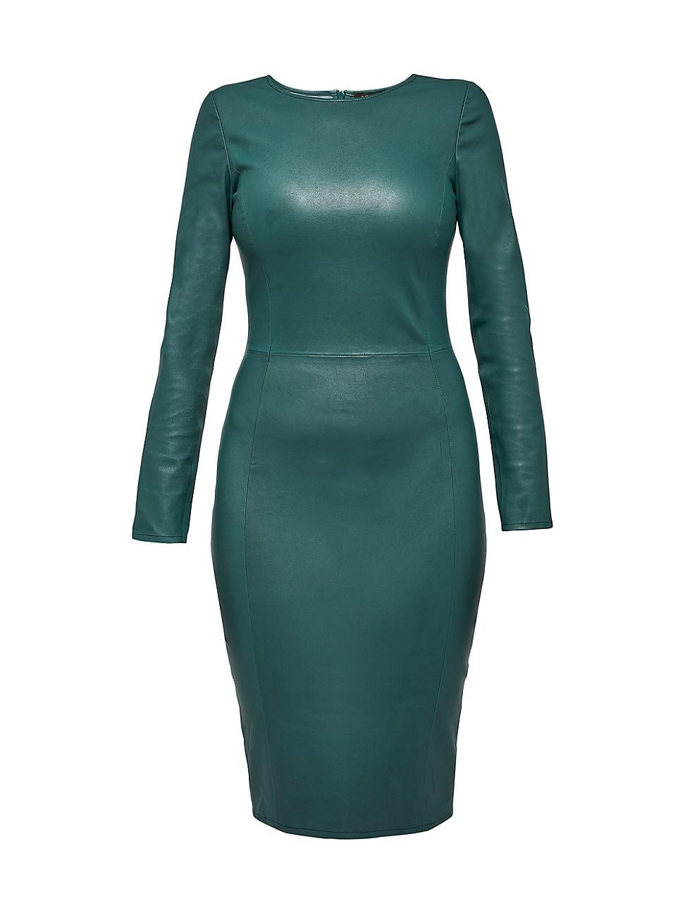 Mrs. Smith Stretch Leather Knee-Length Dress Product Image