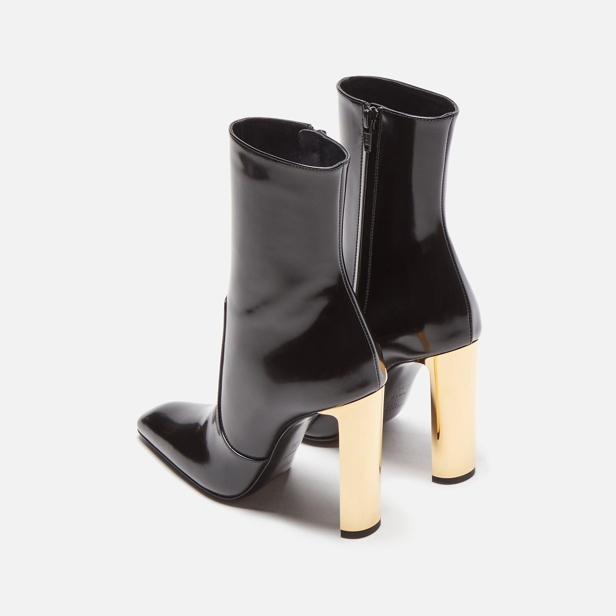 Saint Laurent Auteuil 105 Bootie Spazzolato Noir - Black Female Product Image