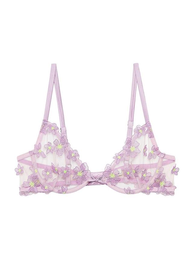 Womens Petal Embroidery Demi Bra Product Image