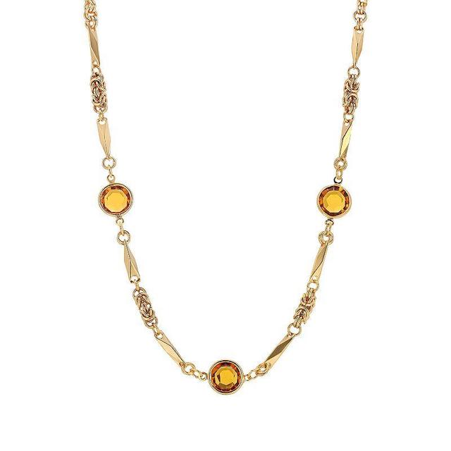 1928 Gold-tone Black Chanel Necklace, Womens, Yellow Product Image