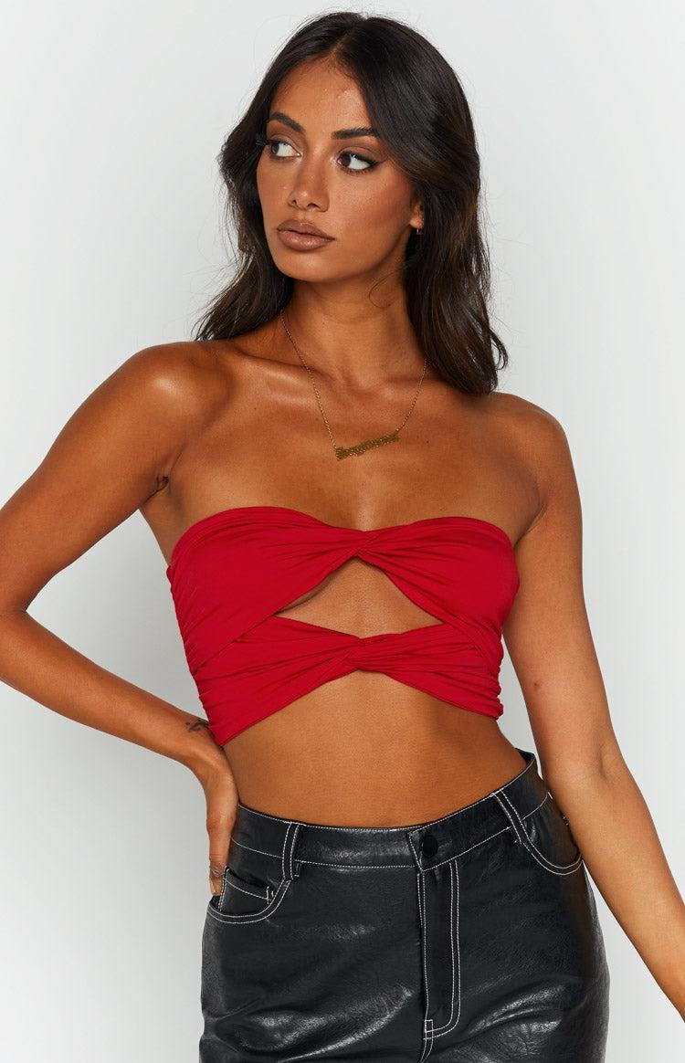 Havannah Red Bandeau Top Product Image