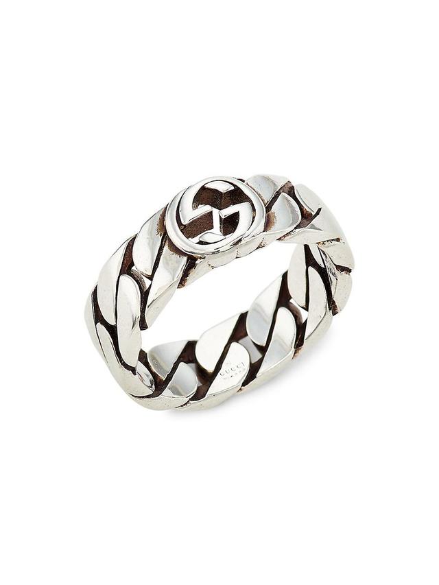 Womens Sterling Silver Interlocking G Ring Product Image