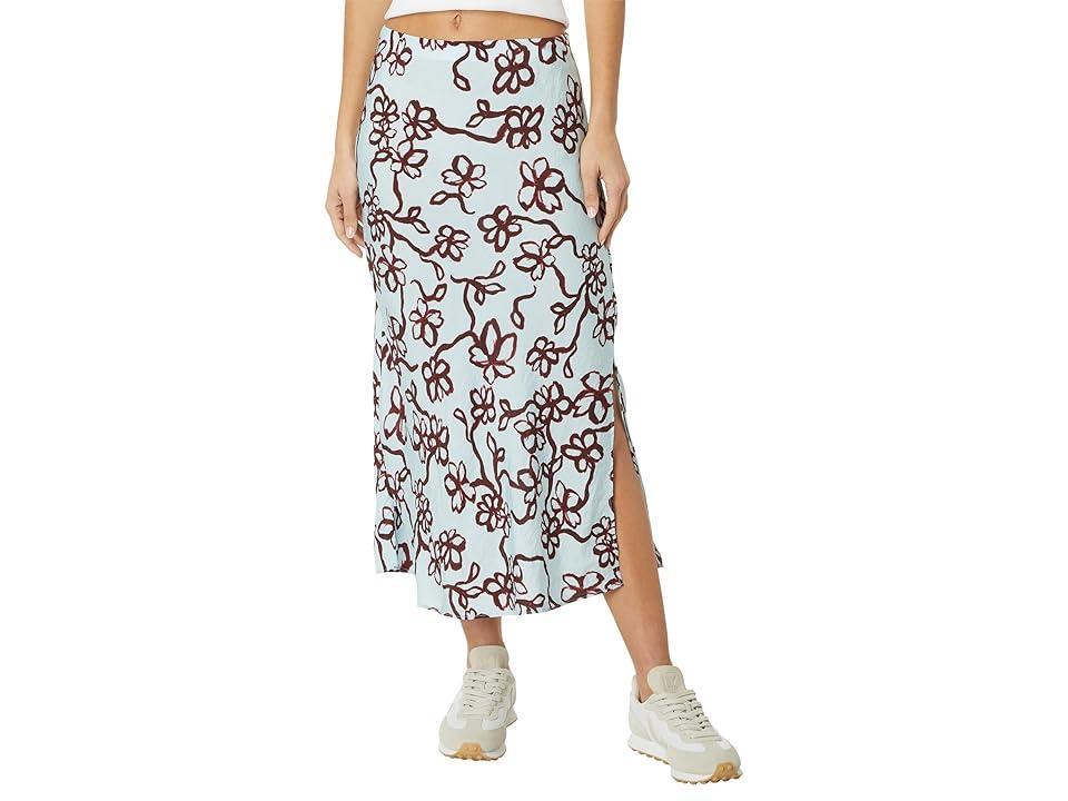 Madewell The Layton Floral Midi Slip Skirt Product Image