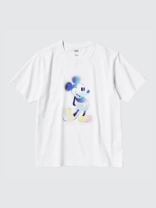 Mens Mickey Stands Ut Graphic T-Shirt White 2XS UNIQLO US product image