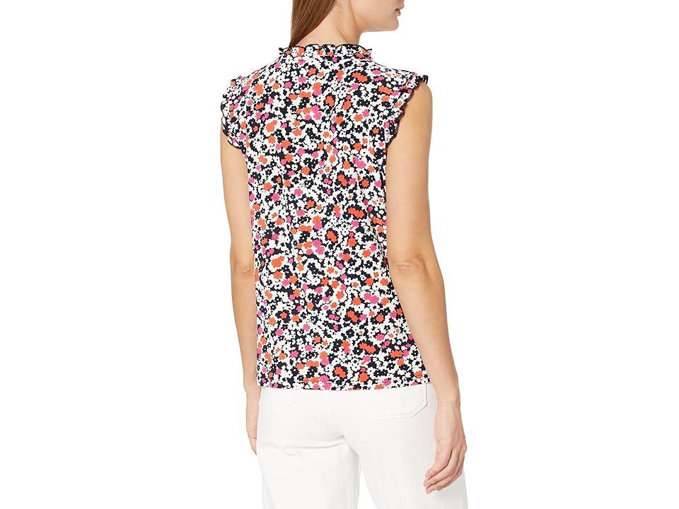 Tommy Hilfiger Mix Media Floral Blouse (Bubble Gum) Women's Blouse Product Image