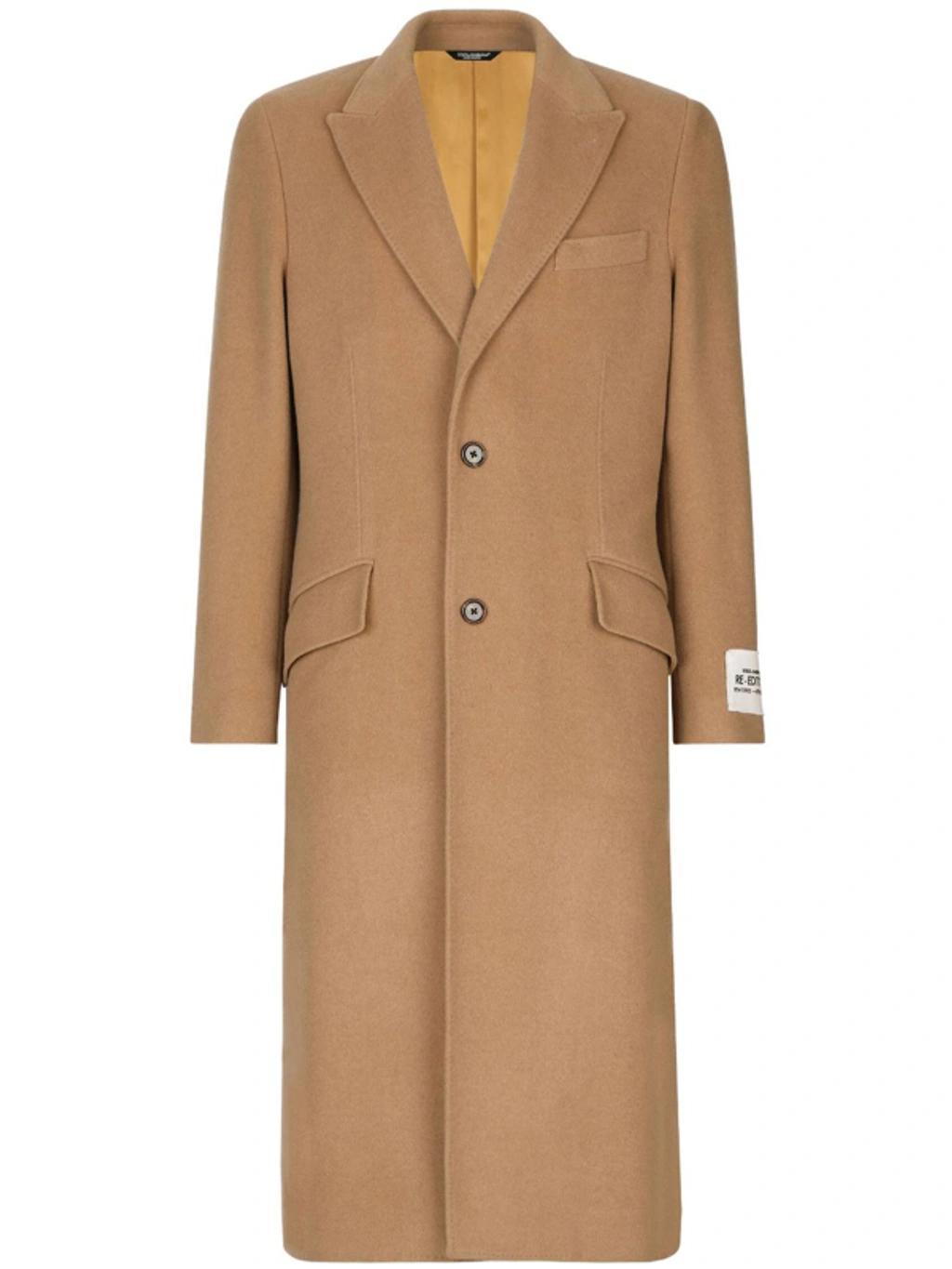 Tailored Single-breasted Coat In M0179 Cipria Product Image