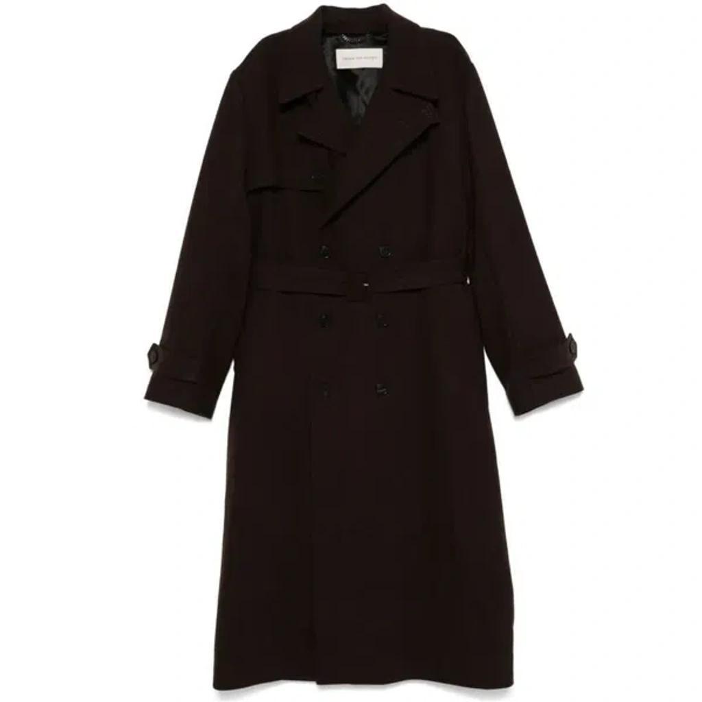 Belted Trench Coat In Brown Product Image