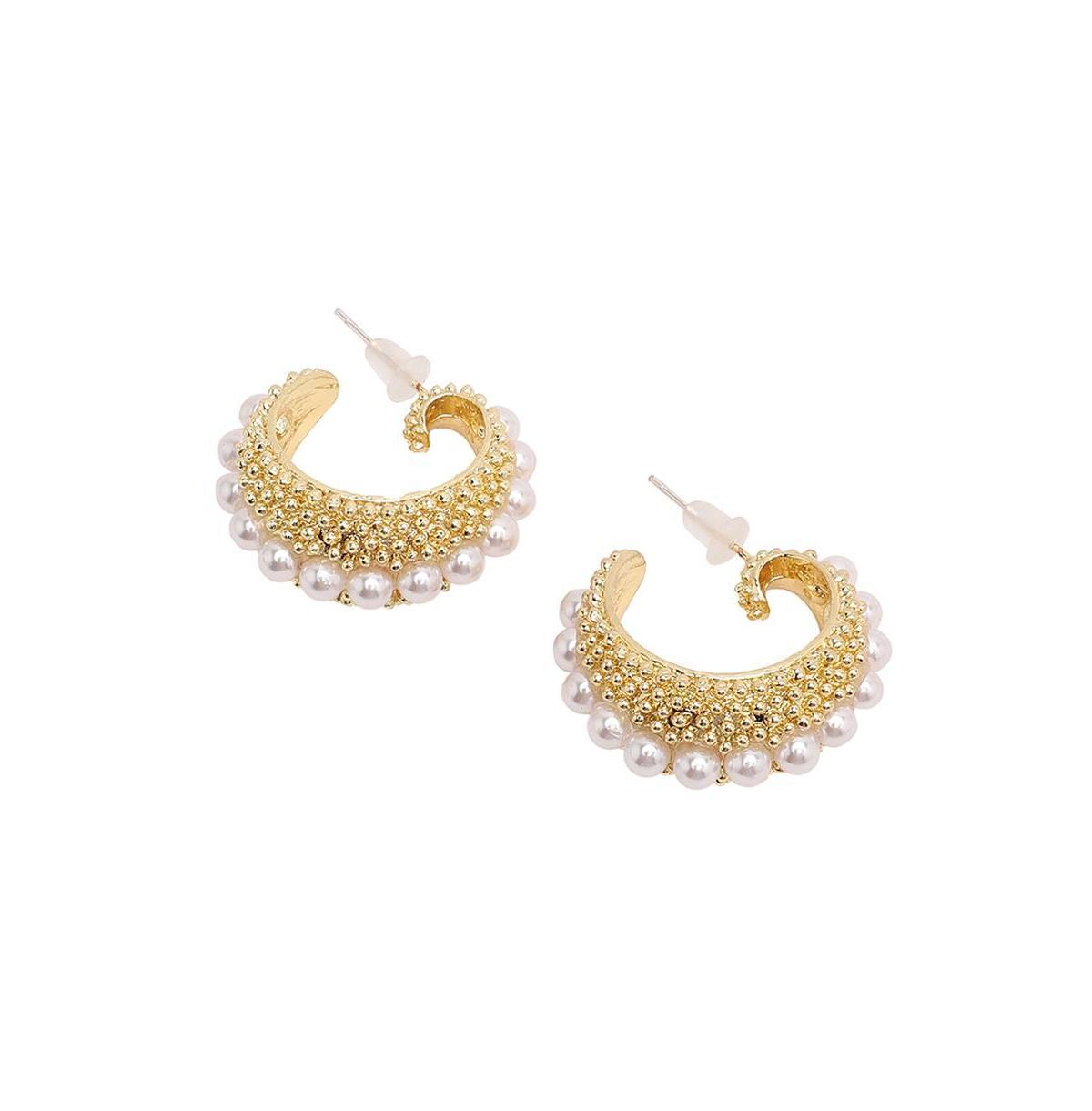 Sohi Womens Cluster Hoop Earrings Product Image