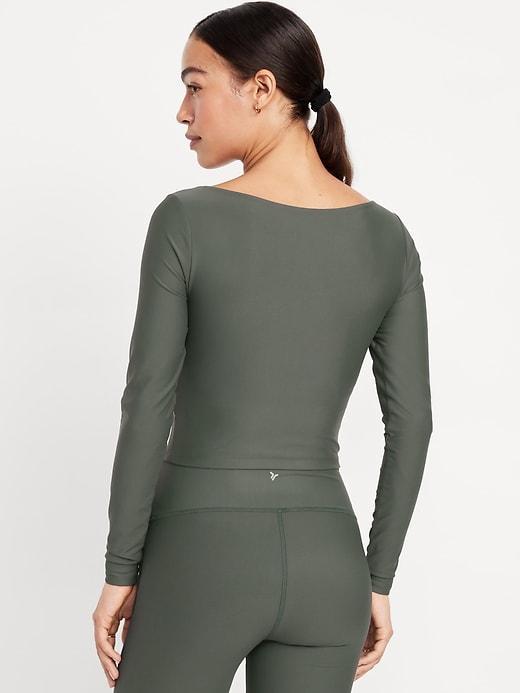 PowerSoft Long-Sleeve Crop Support Top Product Image