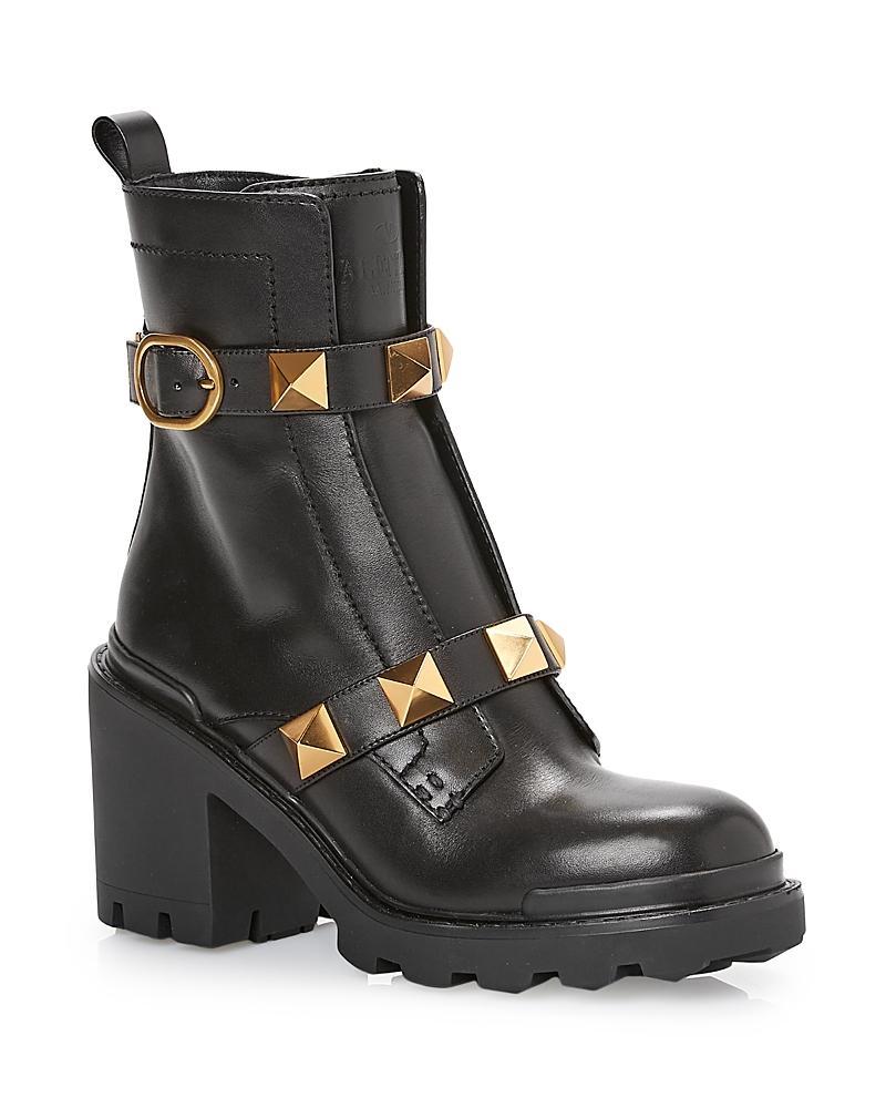 Valentino Garavani Womens Roman Stud Combat Boots Product Image