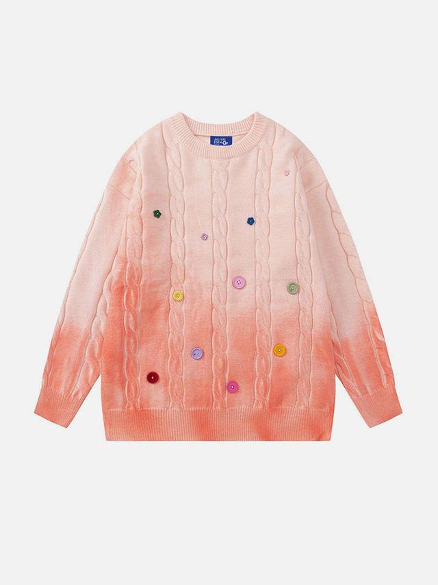 Aelfric Eden Gradient Color Button Sweater Product Image