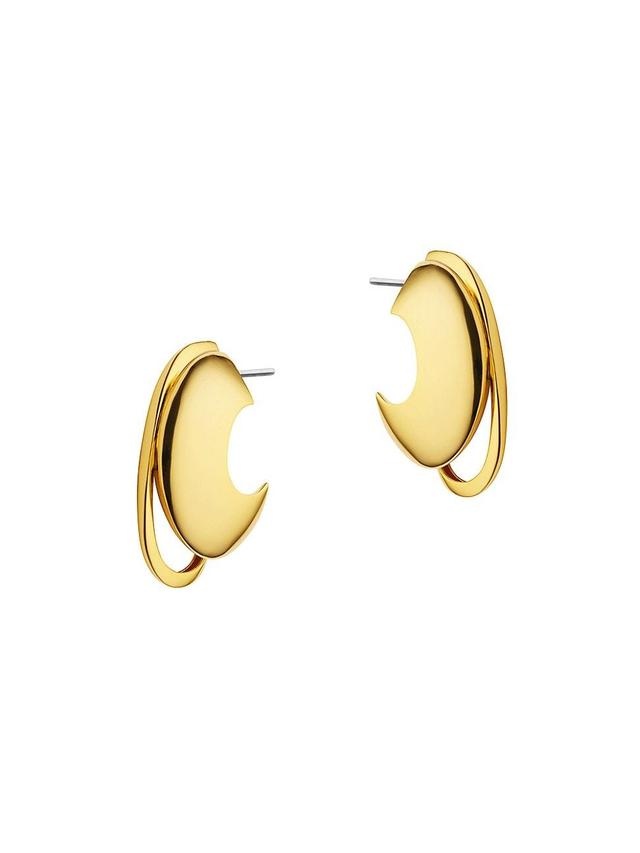 Womens Zagora Vessie 24K-Gold-Plated Hoop Earrings Product Image