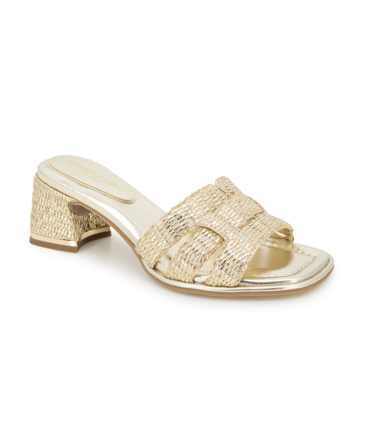 Kenneth Cole New York Womens Harper Woven Strap Slip-On Block Heel Sandals Product Image