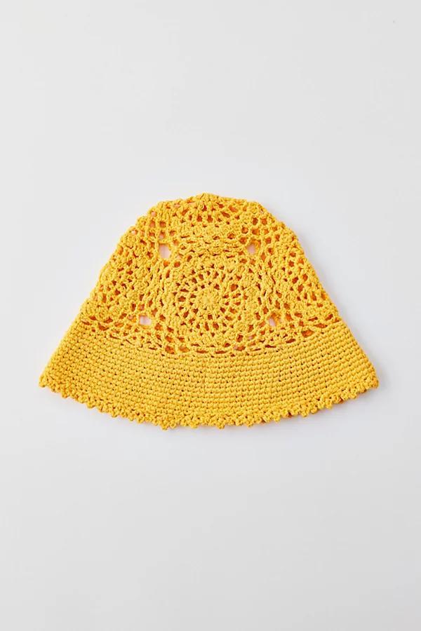 Lia Hand-Crochet Bucket Hat Womens at Urban Outfitters Product Image