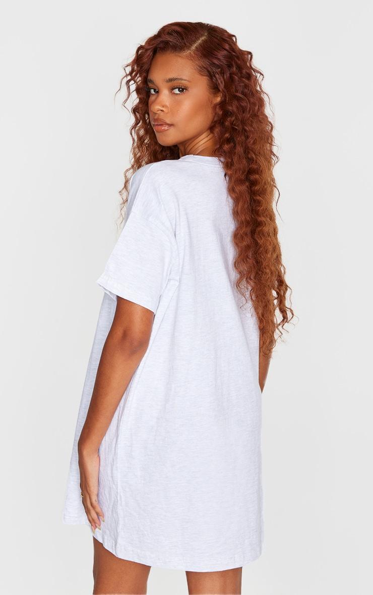 Petite Ash Grey Embossed T-shirt Dress Product Image