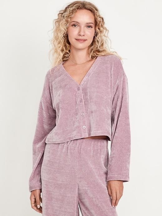 Cozy Chenille Button-Down Top Product Image