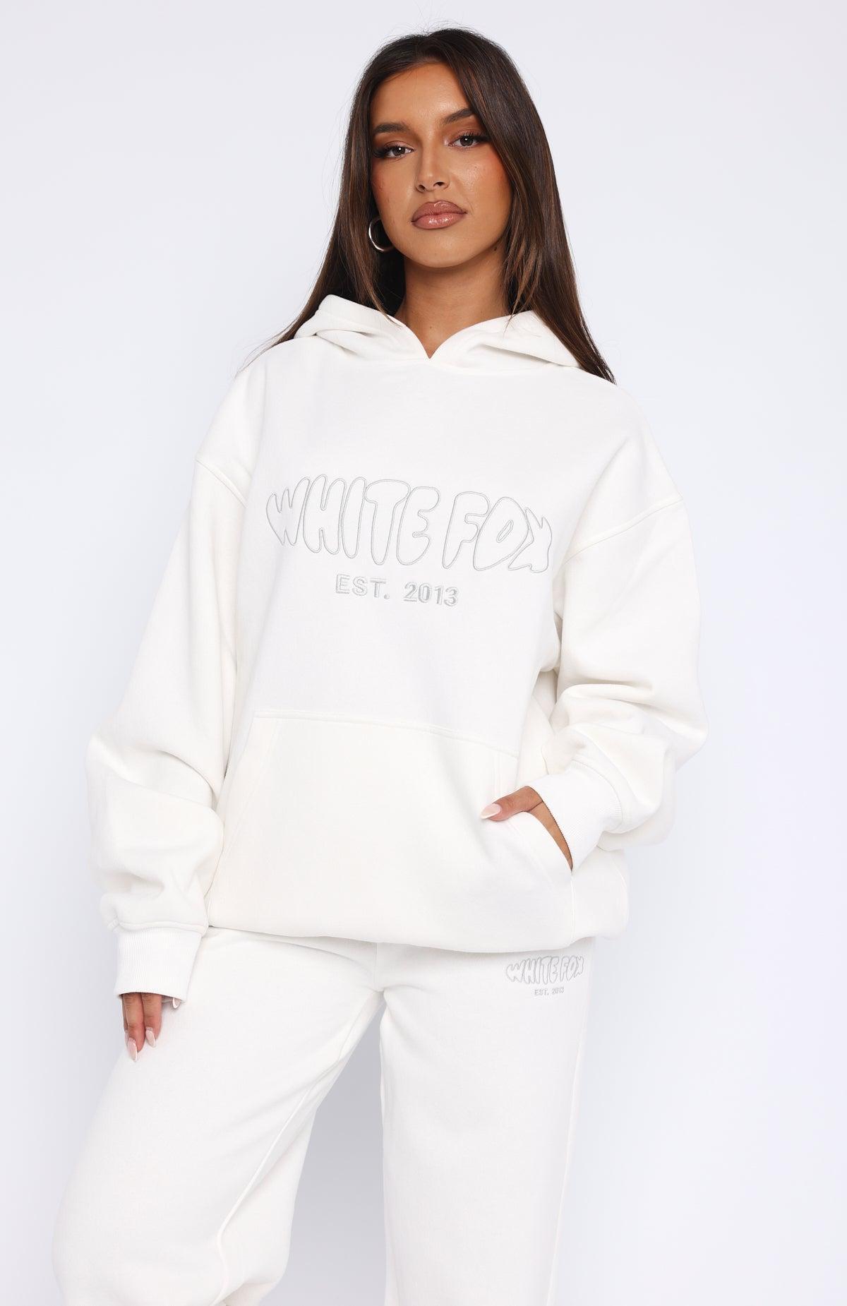 Missed Flights Oversized Hoodie White Product Image