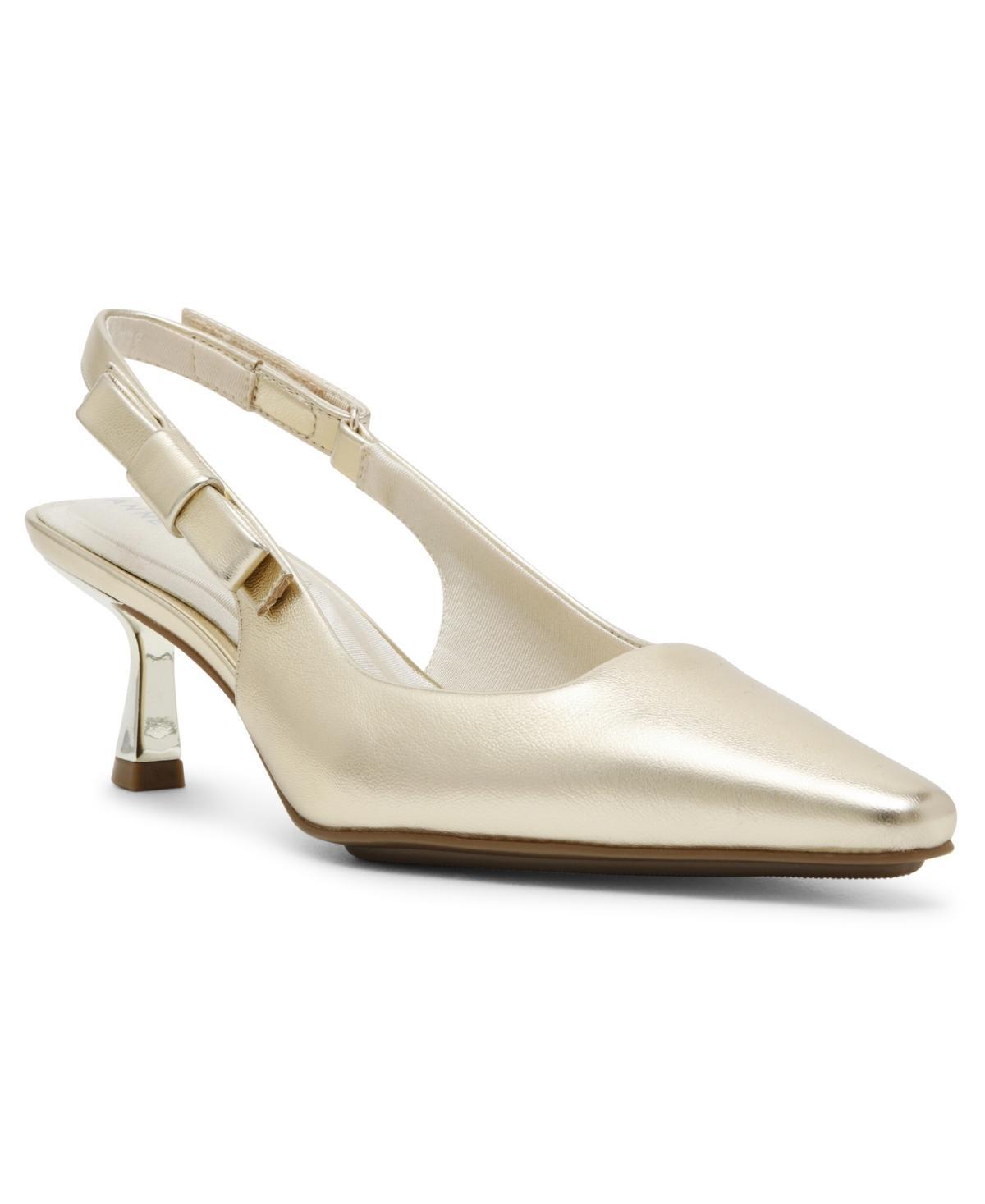 Anne Klein Womens Carmel Slingback Kitten Heel Pumps Regular & Wide Width Product Image