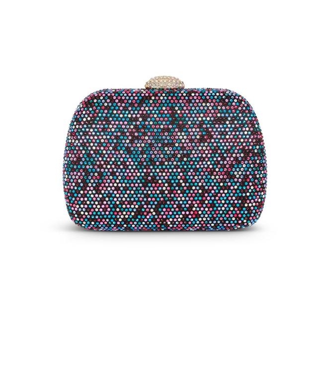 Jewel Badgley Mischka Womans Scarlett Multi Colored Crystal Minaudiere Product Image