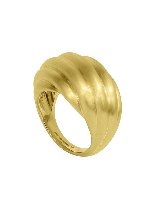 Womens Forme Brushed 22K Yellow Gold Statement Ring Product Image