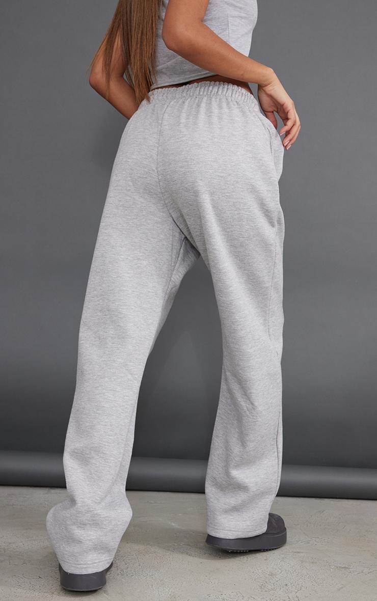 Ash Grey Basic Wide Leg Sweatpants Product Image