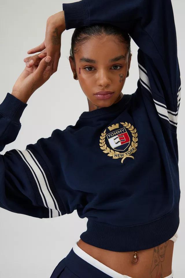 Tommy Jeans New York Crest Boxy Crewneck Pullover Product Image