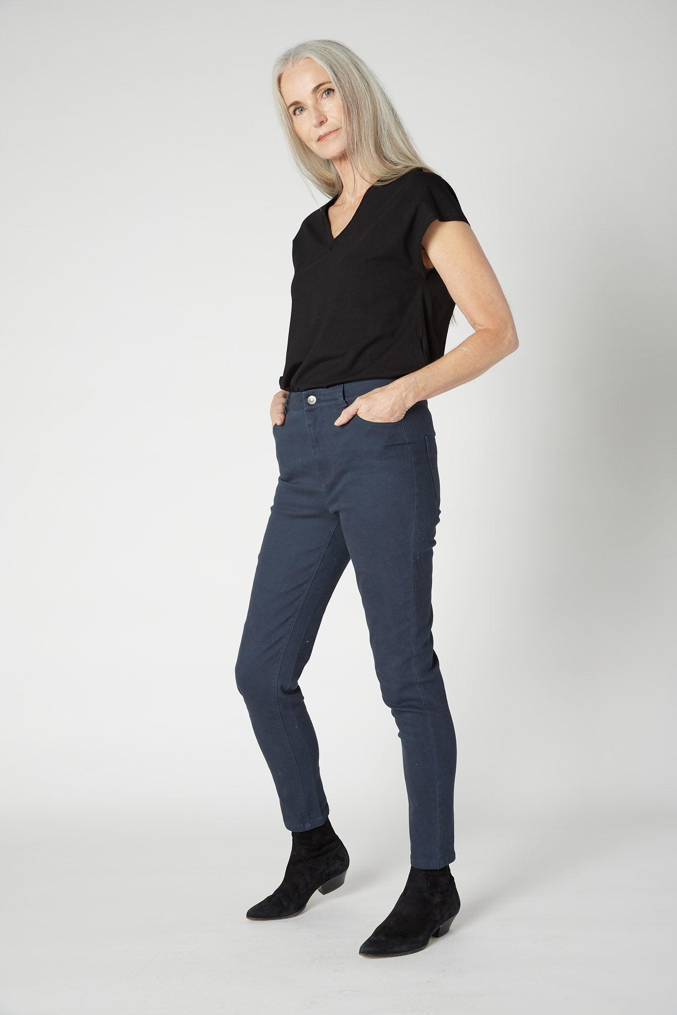 The Iconic Fitted Denim Pants Product Image