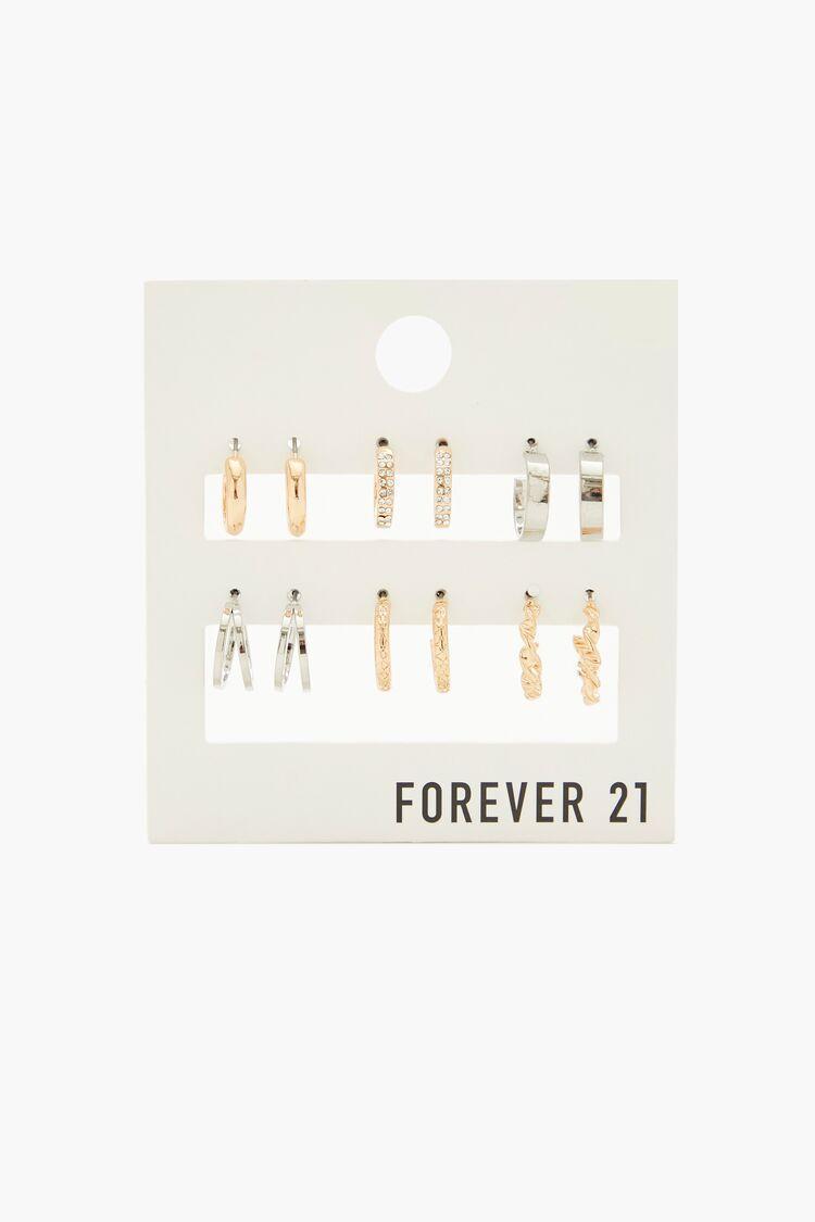 Rhinestone Hoop Earring Set | Forever 21 Product Image