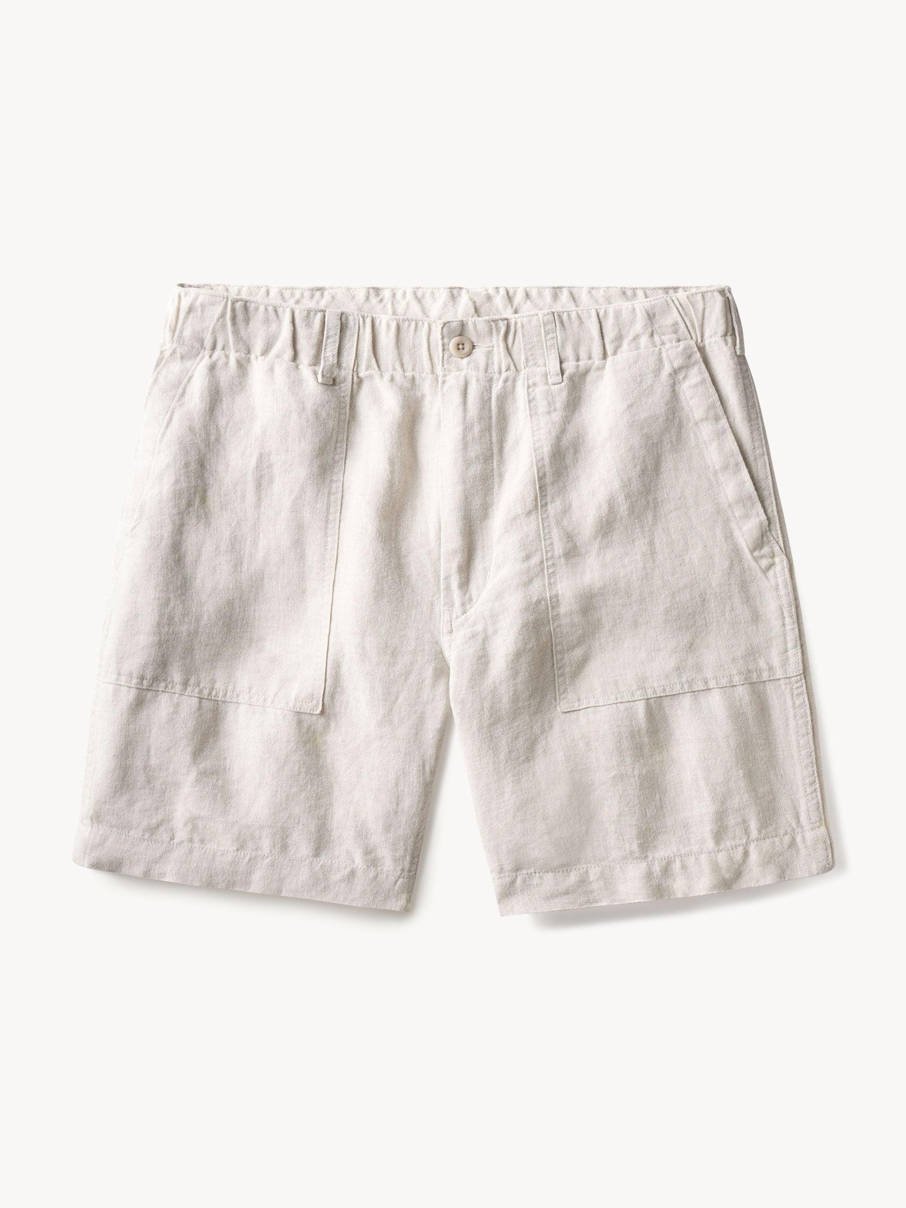 Natural Loomed Linen Fatigue Short Product Image