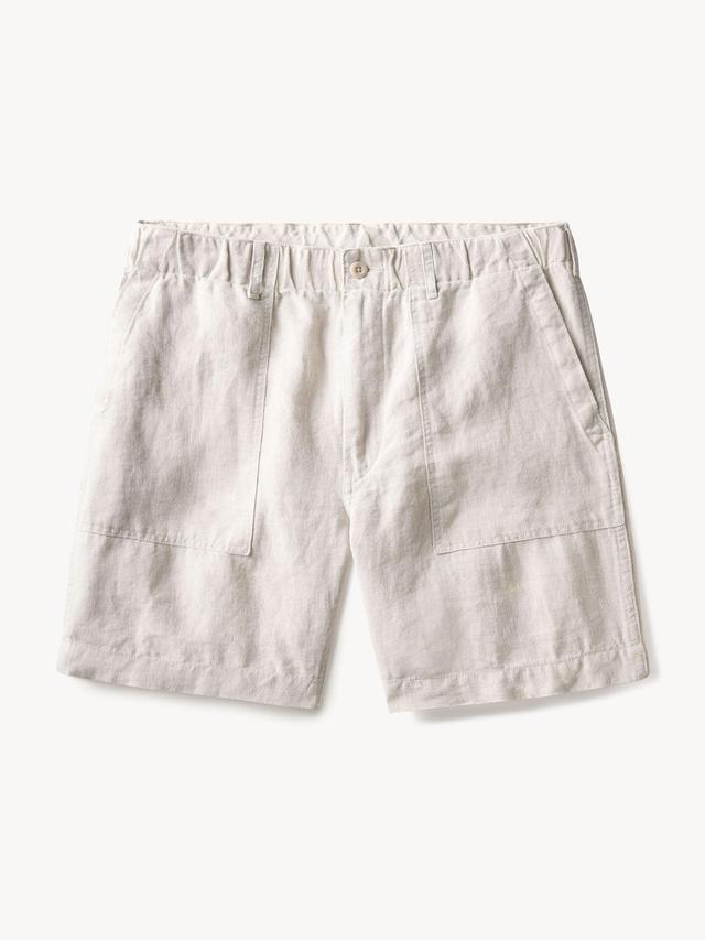 Natural Loomed Linen Fatigue Short Product Image