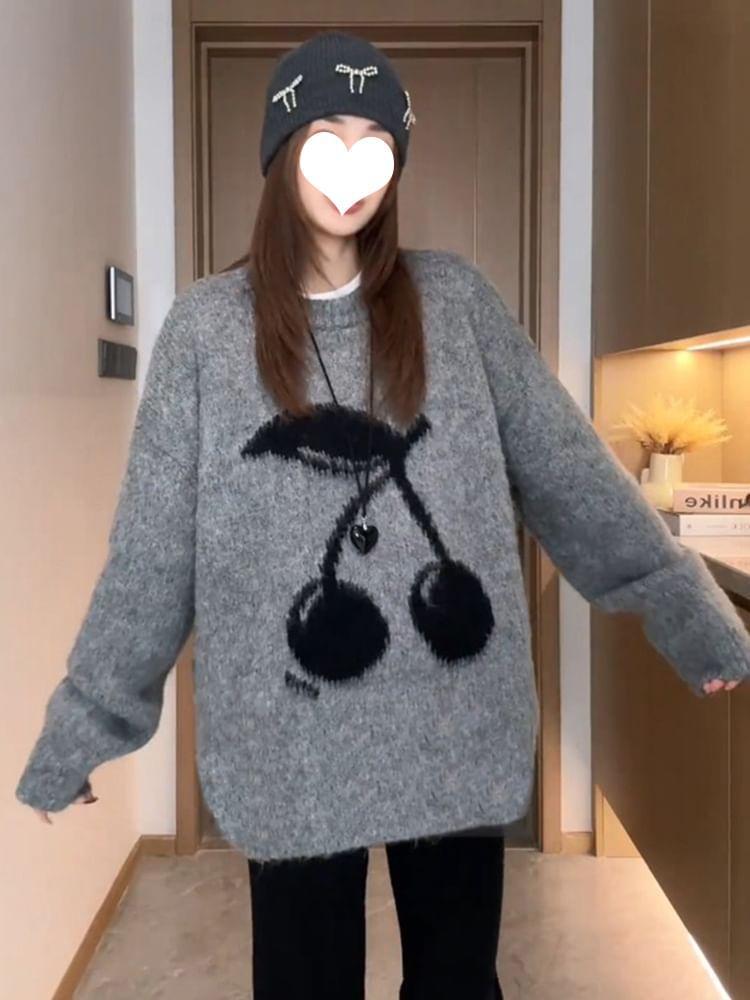 Crewneck Jacquard Sweater Product Image